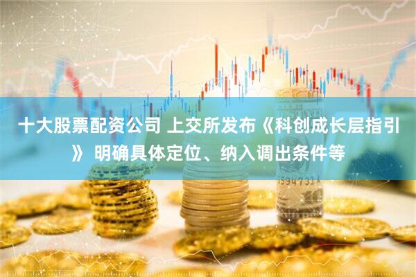 十大股票配资公司 上交所发布《科创成长层指引》 明确具体定位、纳入调出条件等